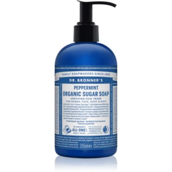 Dr. Bronner’s Peppermint săpun lichid pentru corp si par - imagine 2